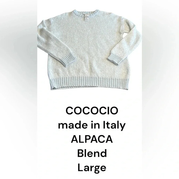 COCOGIO sweater,alpaca blend ,women L.made in Italy Super soft,light blue,EC - Picture 1 of 10